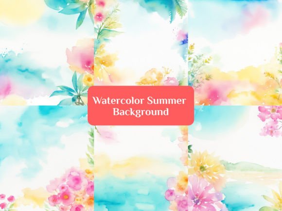 02. Watercolor Summer Backgrounds: Your Go-To for Vibrant Projects