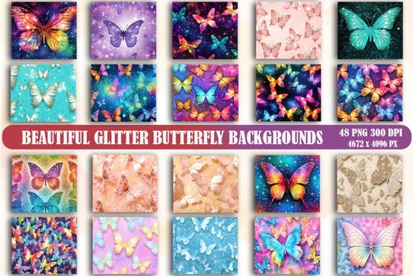 Beautiful Glitter Butterfly Backgrounds: A Designer's Sparkle