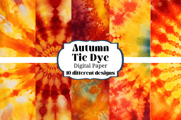 Capture Fall's Vibrant Palette with Autumn Tie Dye Backgrounds