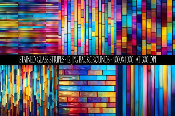 Creative Projects with Stained Glass Stripes Backgrounds