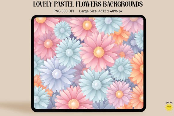 Cute Daisies Pastel Colors Backgrounds: Soft Visuals for Modern Design