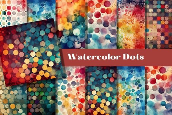 Dots and Circles Watercolor Backgrounds: A Playful Digital Toolkit