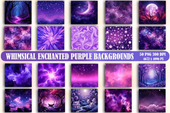 Enchanted Purple Backgrounds for Dreamy Projects