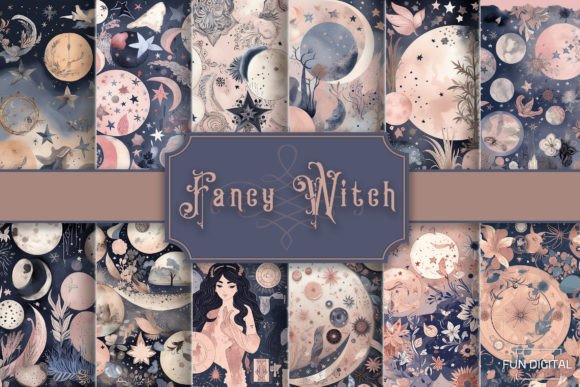 Fancy Witch Backgrounds Pastel Spirit: A Softer Take on Whimsical Design