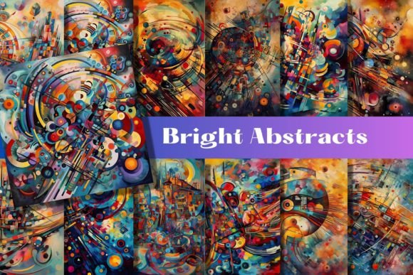 Kandinsky-Inspired Bright Abstract Backgrounds for Your Projects