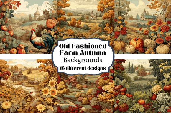 Old Fashioned Farm in Autumn Backgrounds: A Designer's Guide