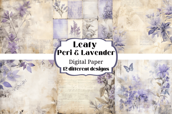 Peri & Lavender Leafy Floral Backgrounds: A Designer's Guide