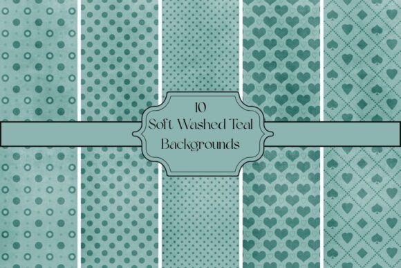 Soft Washed Distressed Teal Backgrounds: Calm & Vintage Style