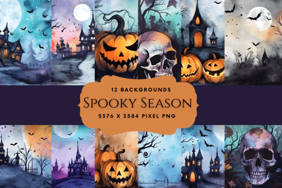 Unleash Spooky Creativity: Halloween Watercolor Backgrounds