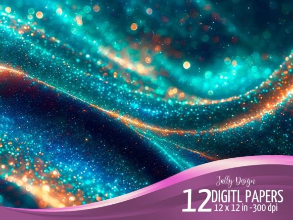 Unleashing Creativity with Iridescent Teal Sparkling Backgrounds