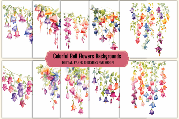 Vibrant Bell Flower Backgrounds for Creative Projects