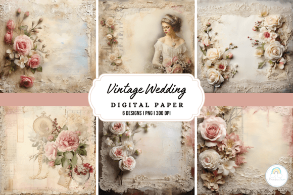 Vintage Wedding Backgrounds: Perfect Shabby Chic Designs for Crafts