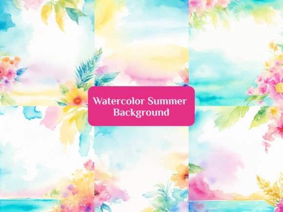 Watercolor Summer Backgrounds: A Designer's Go-To for Vibrant Projects